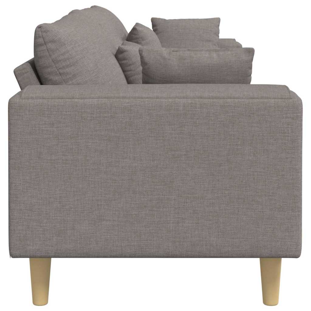 Canapé Taupe 250 x 77 x 76 cm tissu
