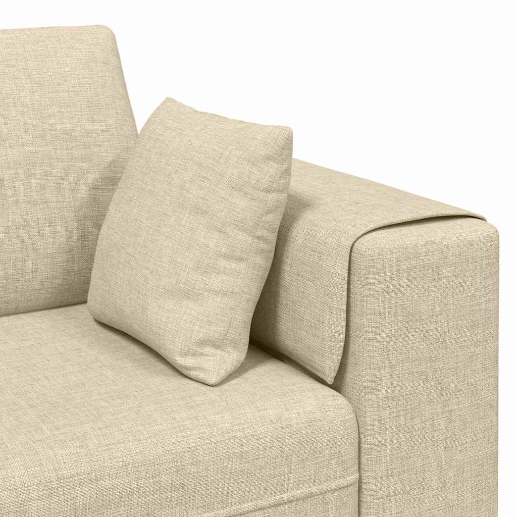 Canapé Crème 250 x 77 x 76 cm tissu