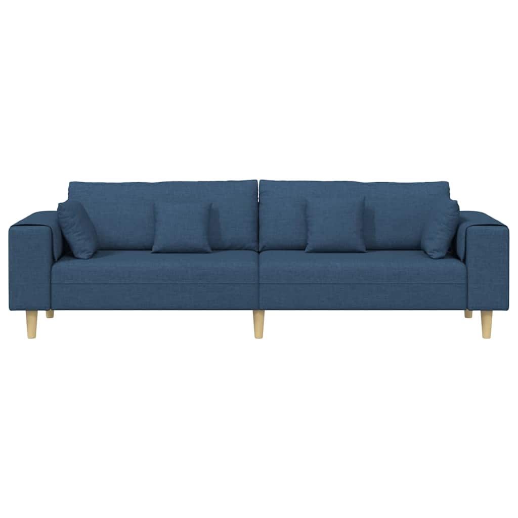 Canapé Bleu 250 x 77 x 76 cm tissu