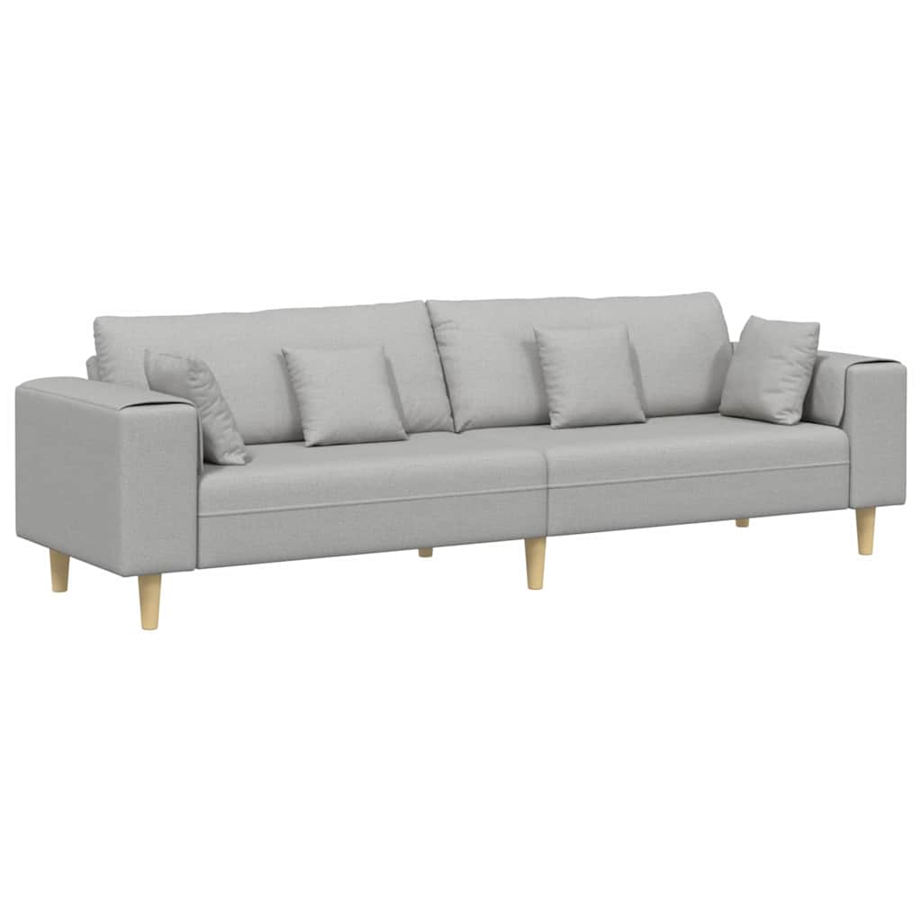 Sofa en tissu avec coussin Gris nuage 208 cm tissu - XIOS