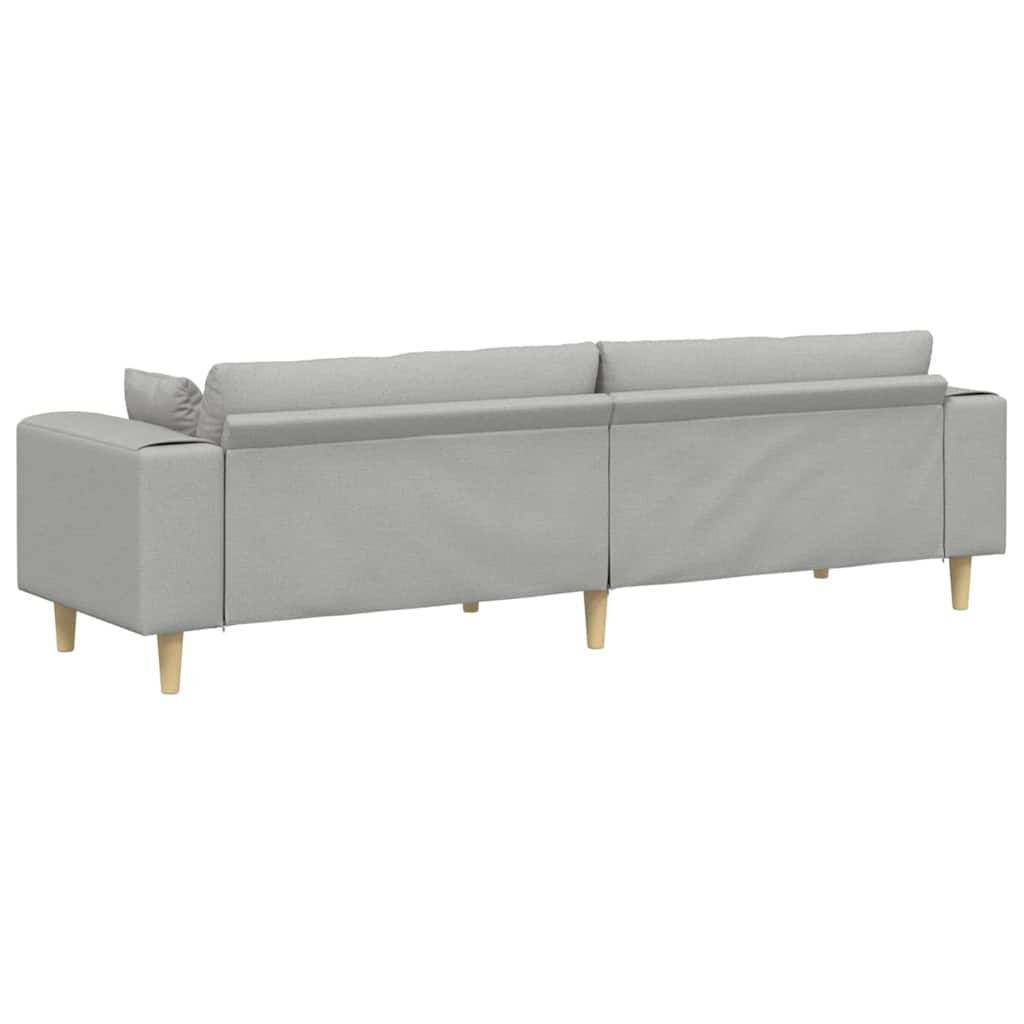 Canapé Gris nuage 250 x 77 x 76 cm tissu