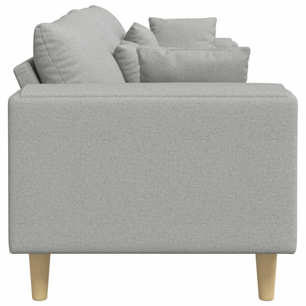 Canapé Gris nuage 250 x 77 x 76 cm tissu