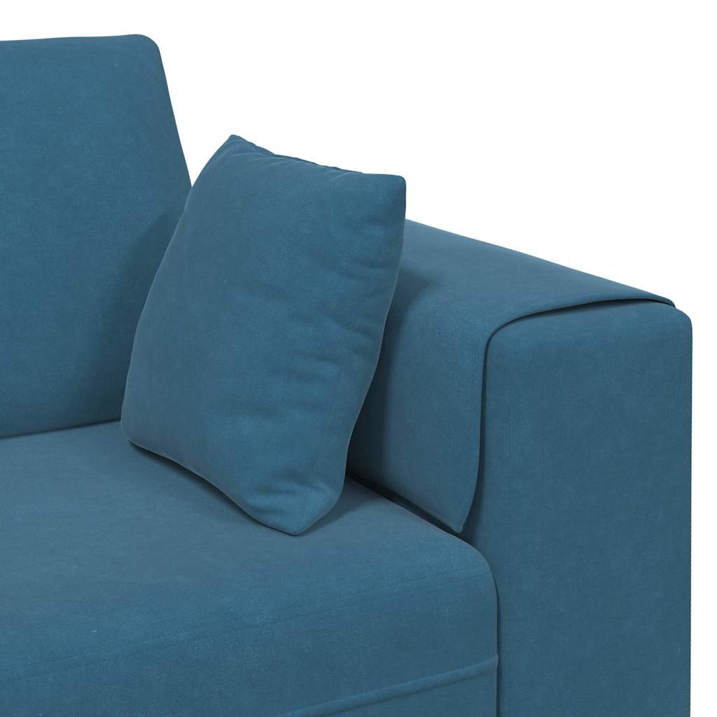 Canapé en velours avec coussin Bleu 208 cm Velours - XIOS