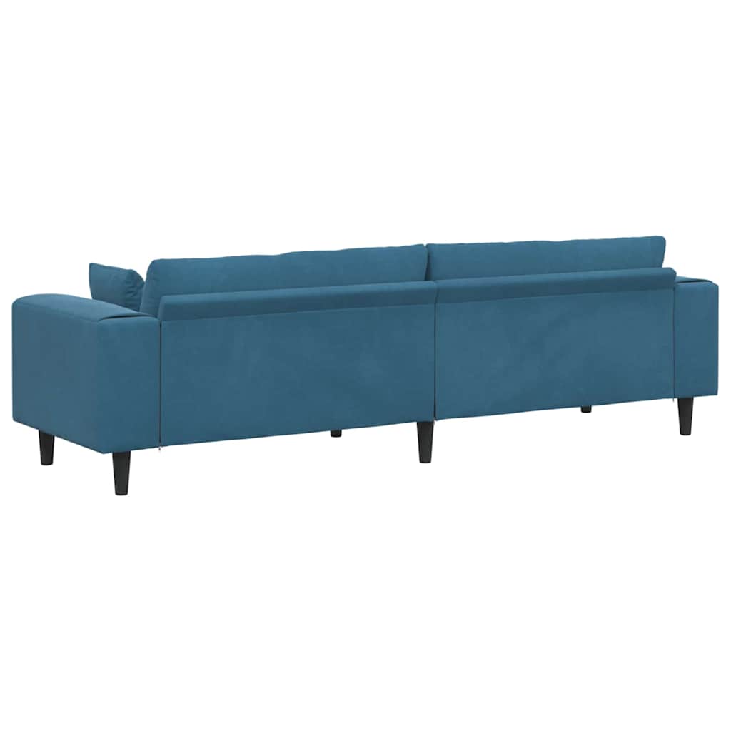 Canapé Bleu 250 x 77 x 76 cm Velours - XIOS