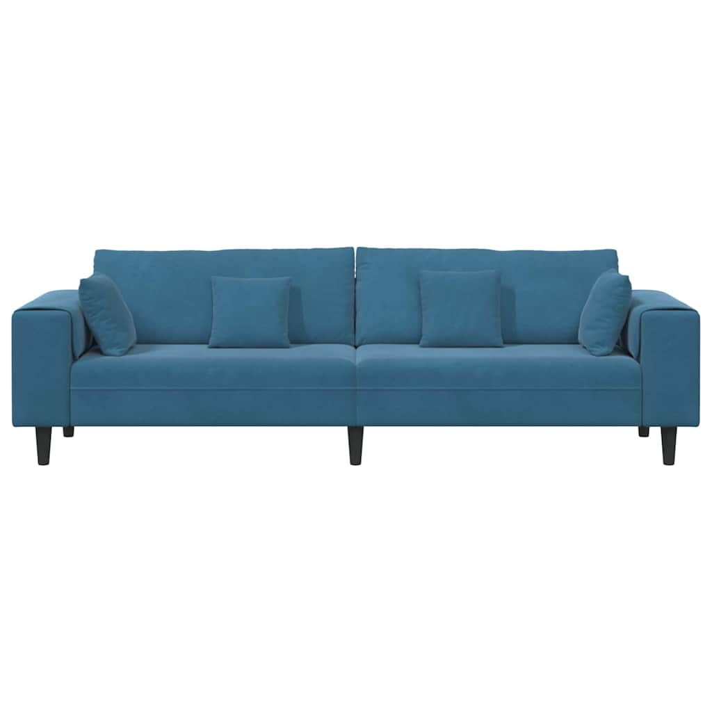 Canapé en velours avec coussin Bleu 208 cm Velours - XIOS