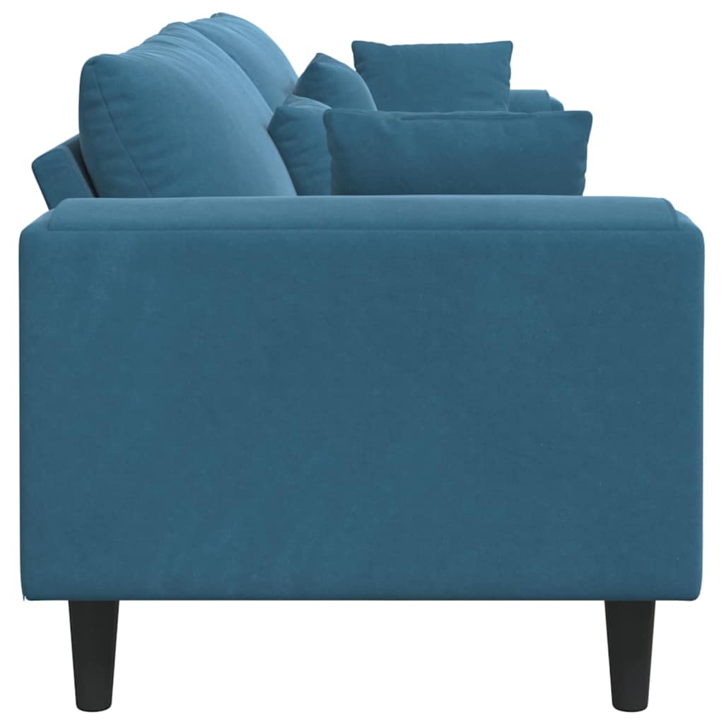 Canapé Bleu 250 x 77 x 76 cm Velours - XIOS