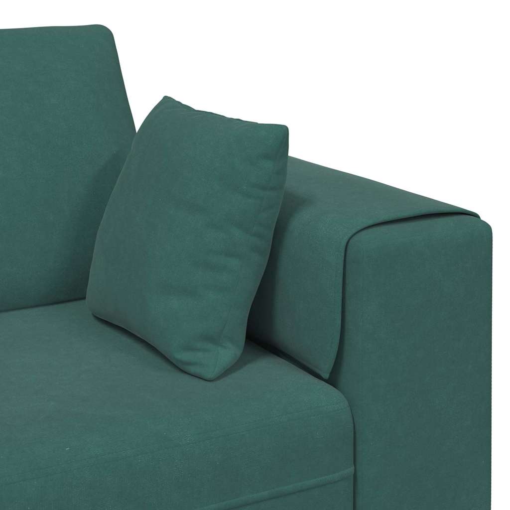 Canapé en velours avec coussin Vert foncé 208 cm Velours - XIOS