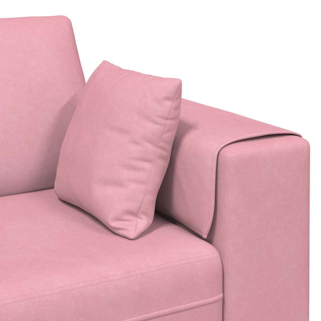 Canapé en velours avec coussin Rose 209 cm Velours - XIOS