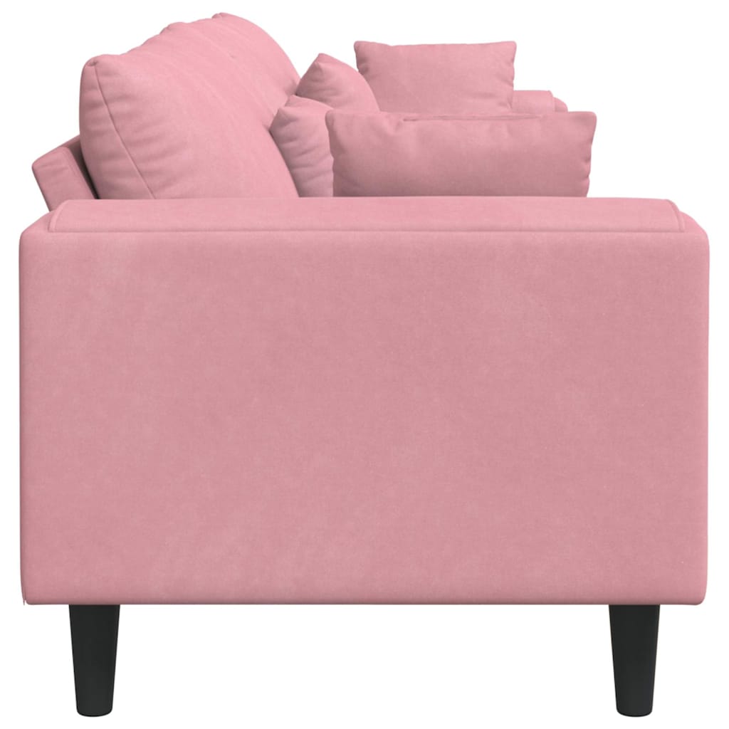 Canapé en velours avec coussin Rose 209 cm Velours - XIOS