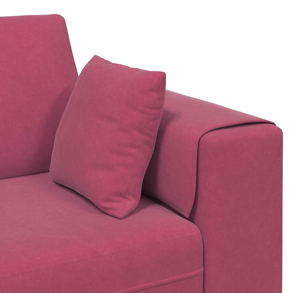 Canapé en velours avec coussin Bordeaux 208 cm Velours - XIOS
