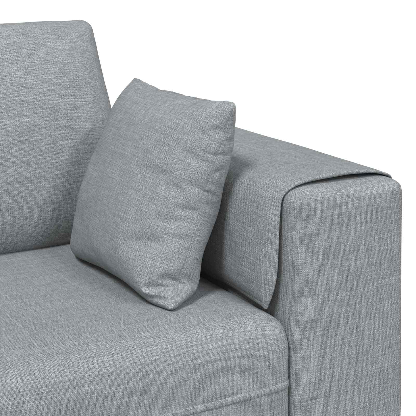 Canapé 3 pc Gris clair tissu