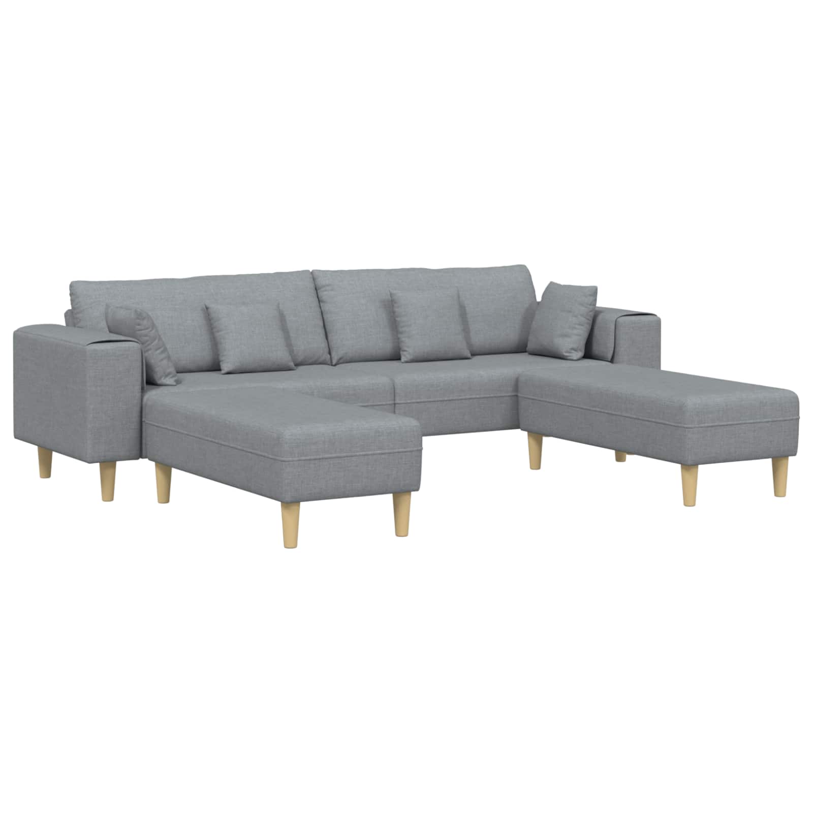 Canapé 3 pc Gris clair tissu