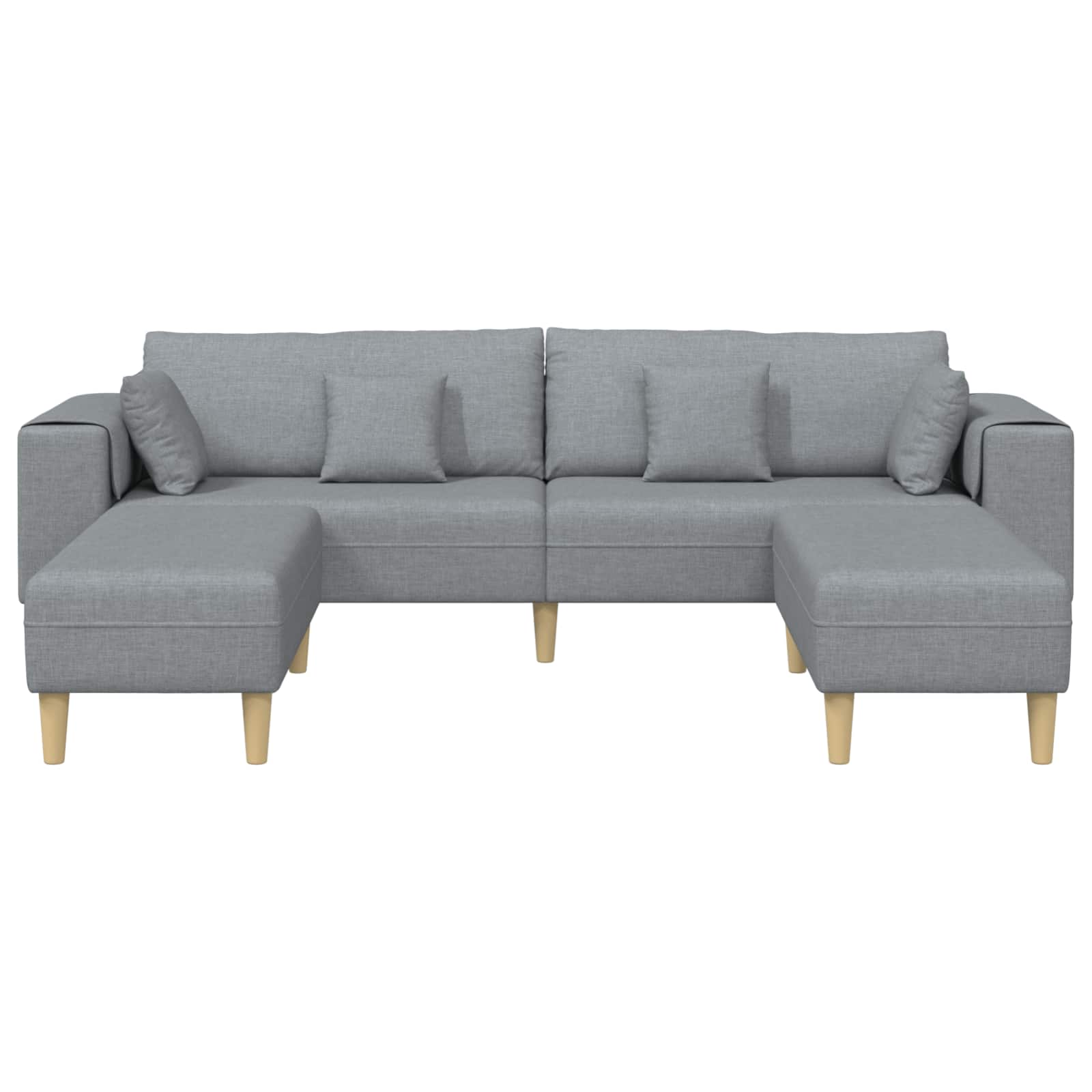 Canapé 3 pc Gris clair tissu
