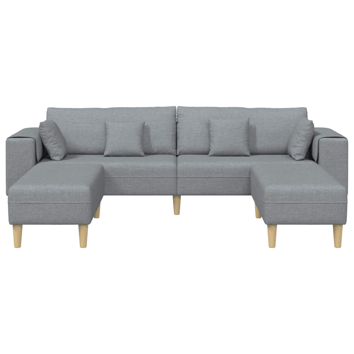 Canapé 3 pc Gris clair tissu