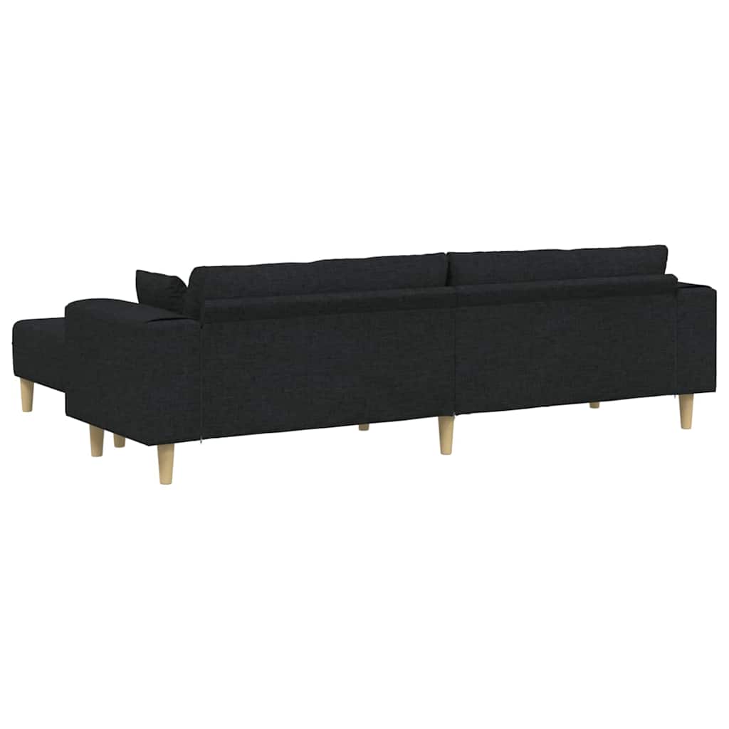 Sofa en tissu avec coussin Noir 208 cm tissu - XIOS