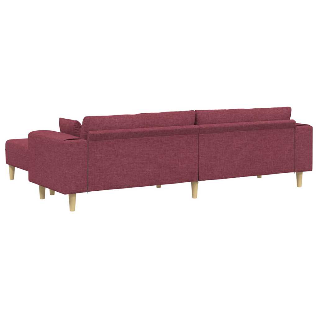 Sofa en tissu avec coussin Bordeaux 208 cm tissu - XIOS