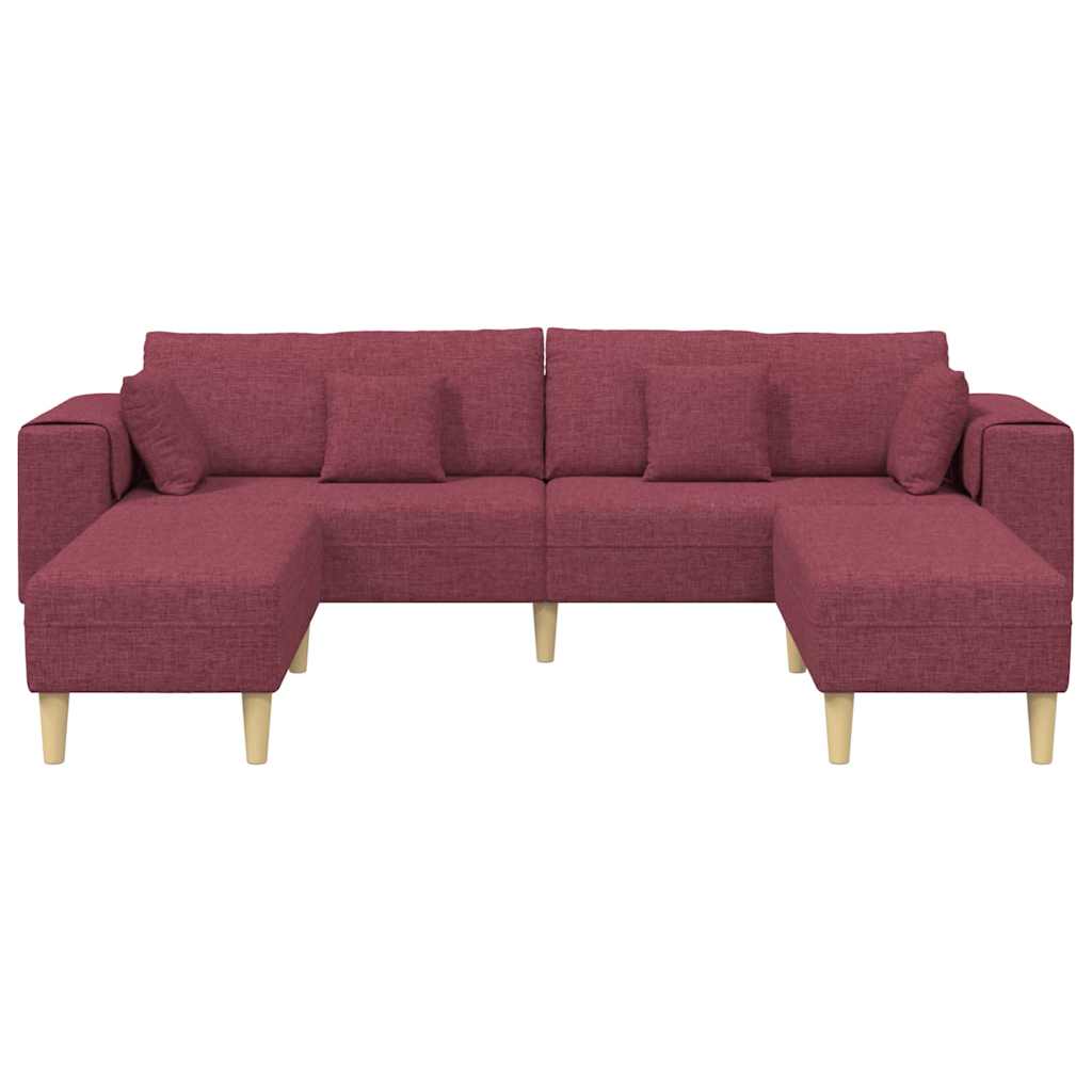 Sofa en tissu avec coussin Bordeaux 208 cm tissu - XIOS
