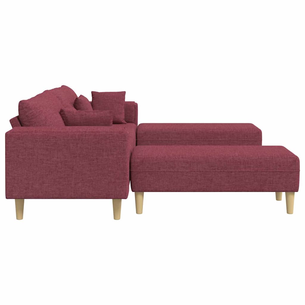 Sofa en tissu avec coussin Bordeaux 208 cm tissu - XIOS