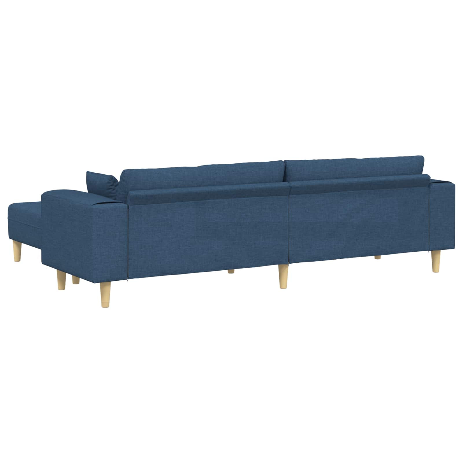 Canapé avec coussin 3 pcs Bleu tissu