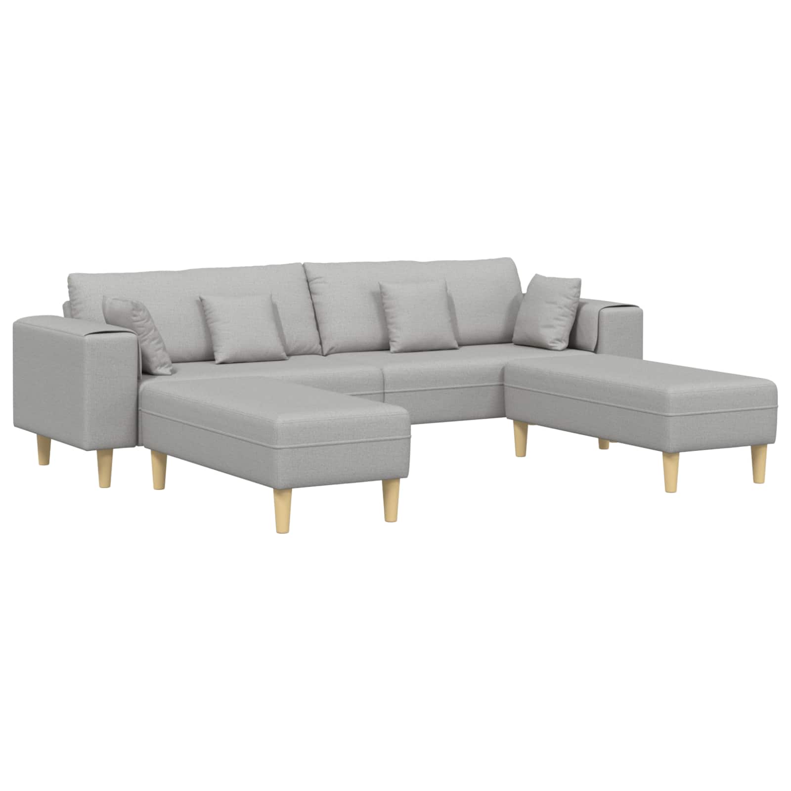 Canapé 3 pcs Gris nuage 250 x 188 x 76 cm tissu