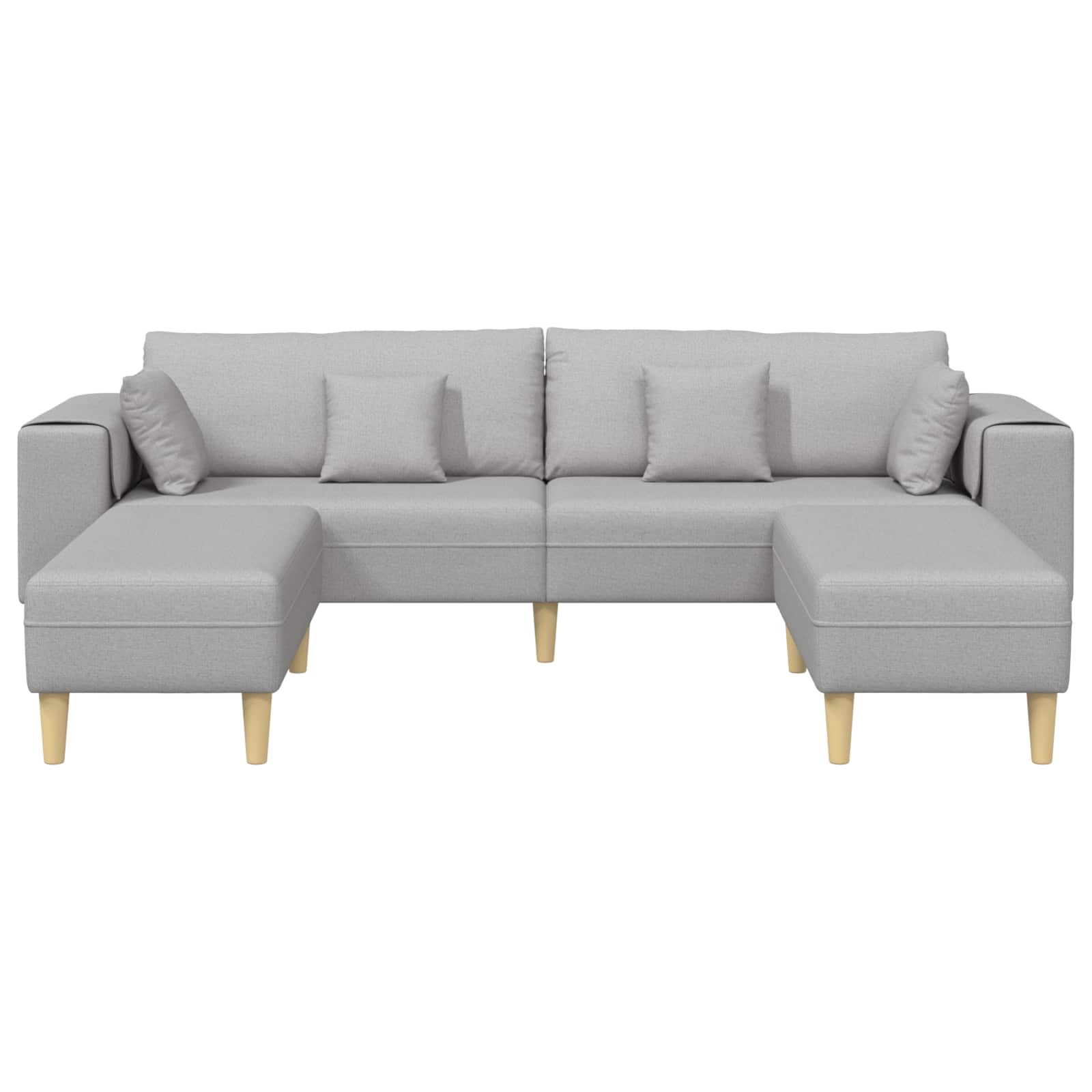 Canapé 3 pcs Gris nuage 250 x 188 x 76 cm tissu
