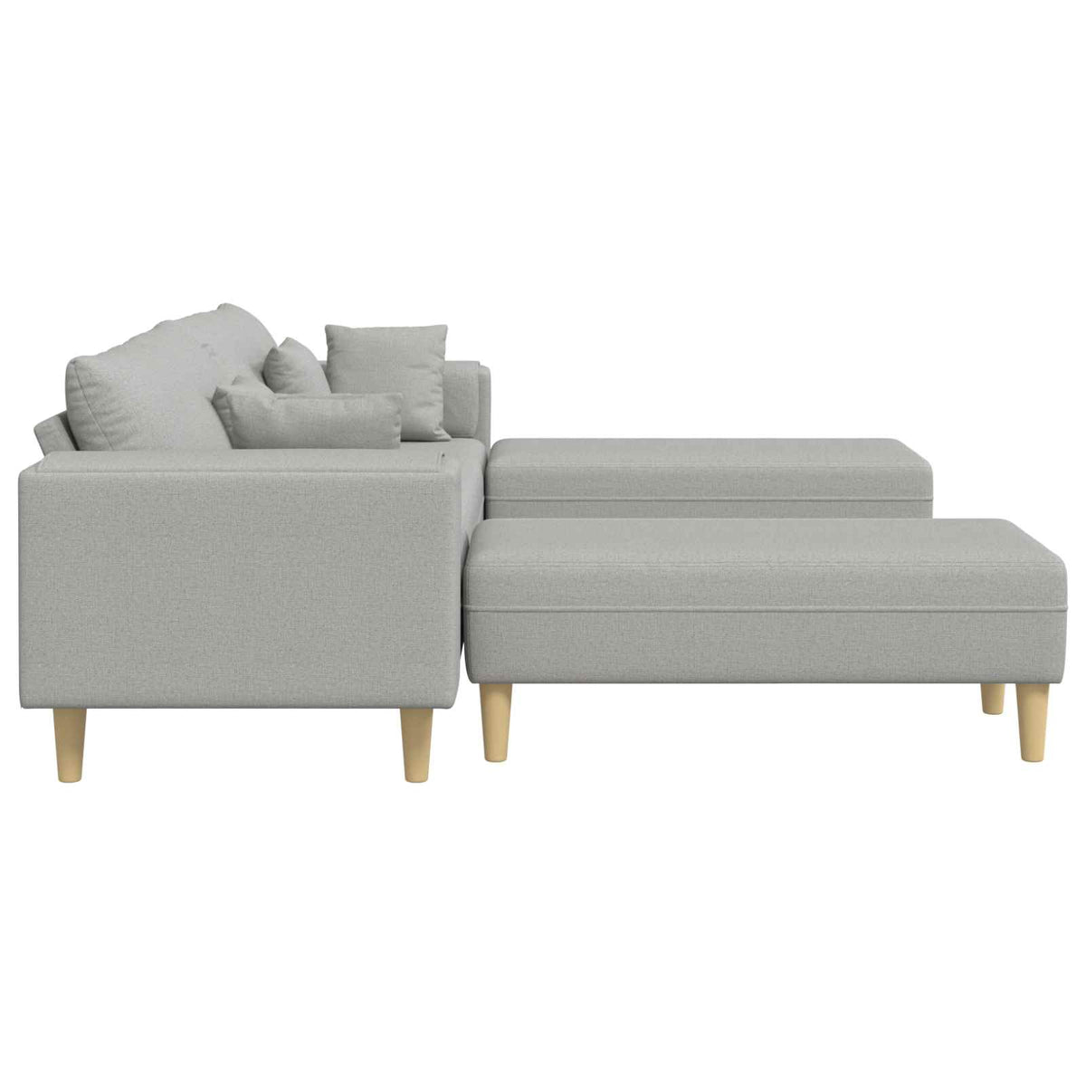 Canapé 3 pc Gris nuage tissu