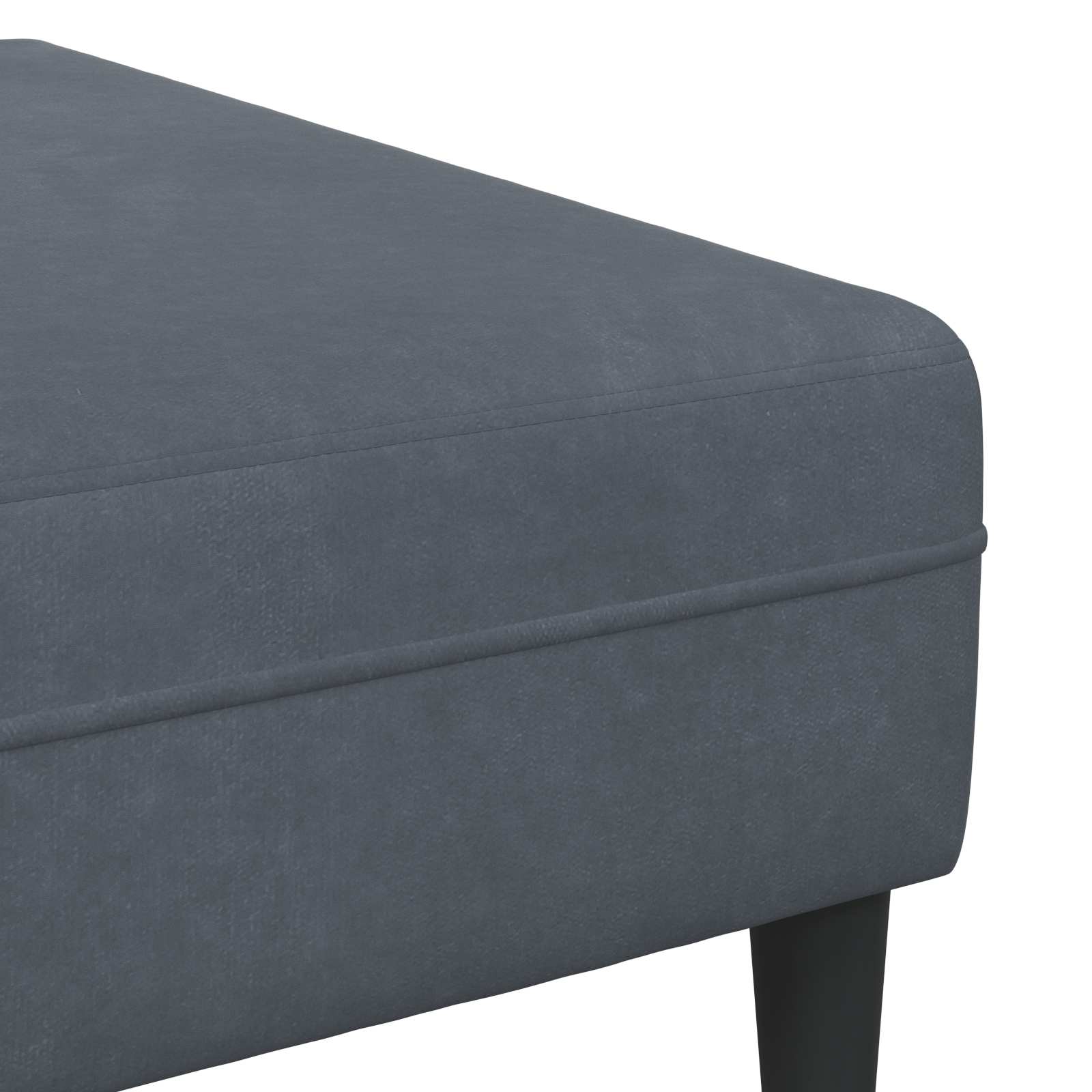 Canapé 3 pc Gris foncé Velours