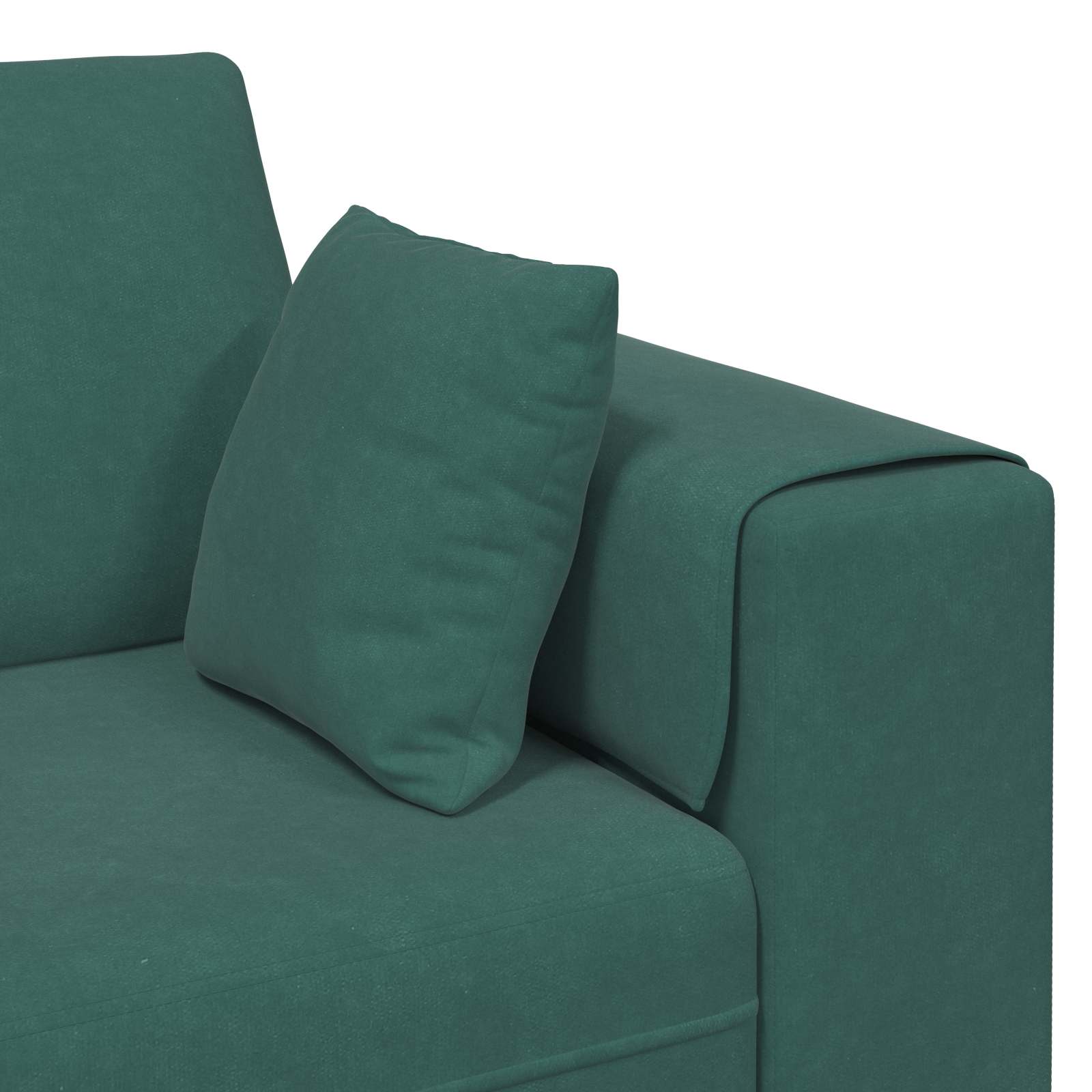 Canapé 3 pcs Vert foncé 250 x 188 x 76 cm Velours