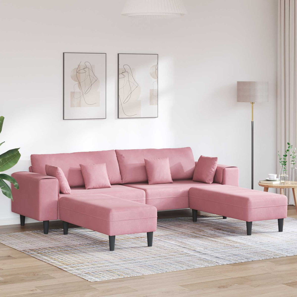 Canapé 3 pc Rose Velours