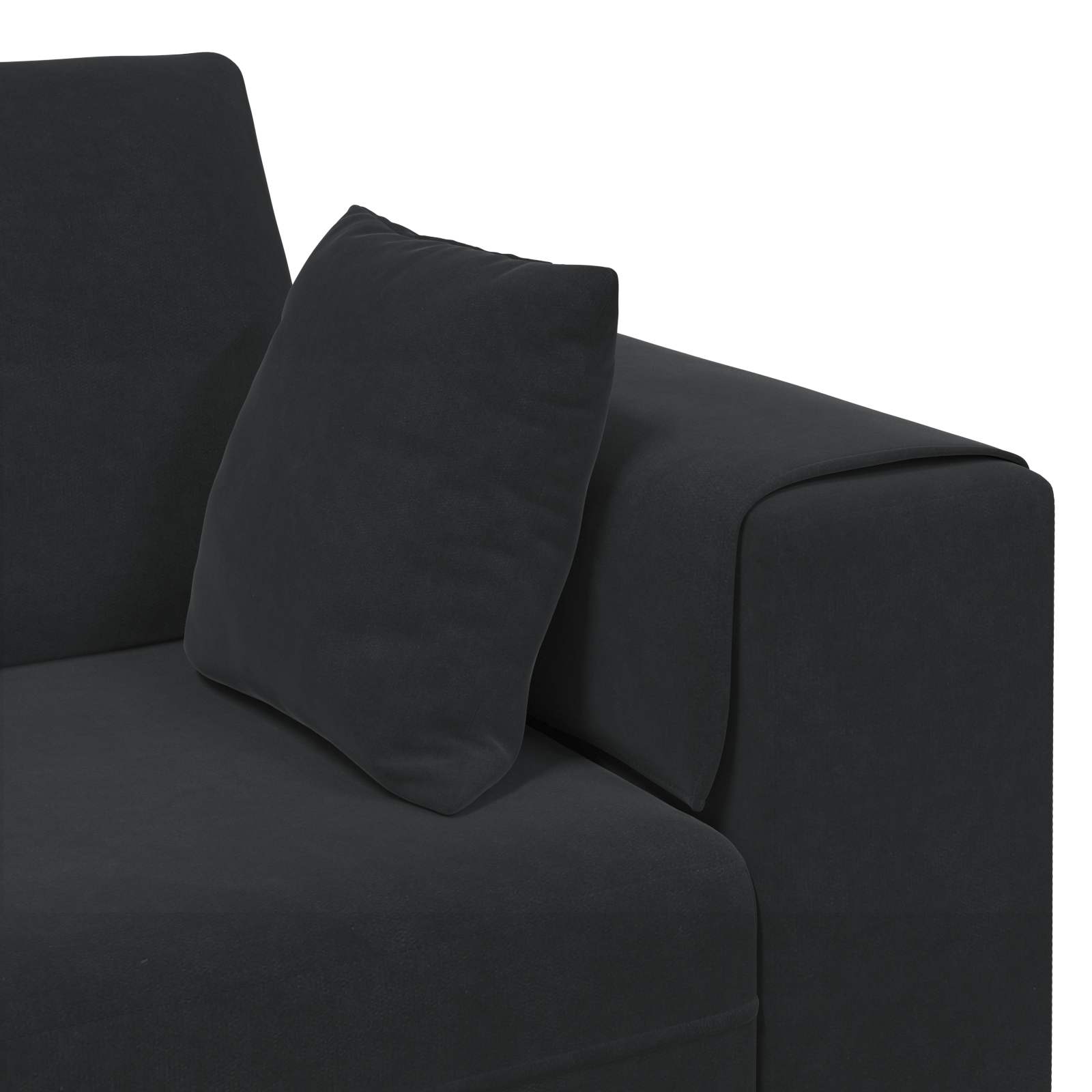 Canapé 3 pc Noir Velours