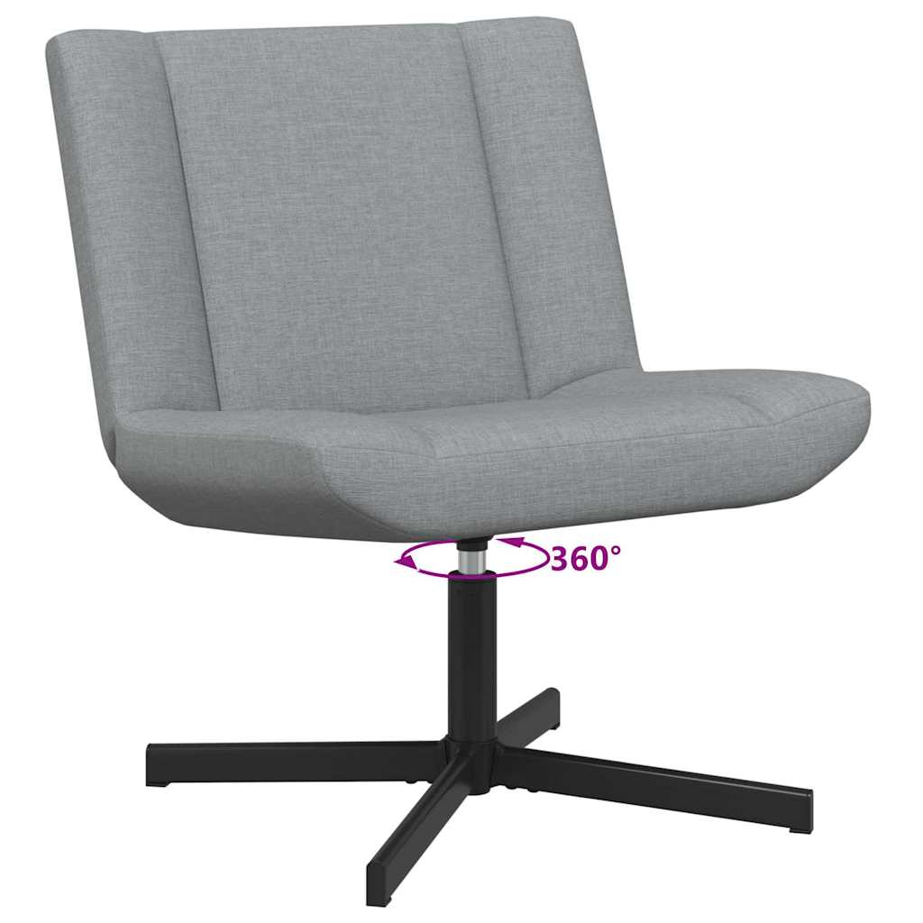 Chaise pivotante Gris clair 63 x 75 x 76 cm tissu - XIOS