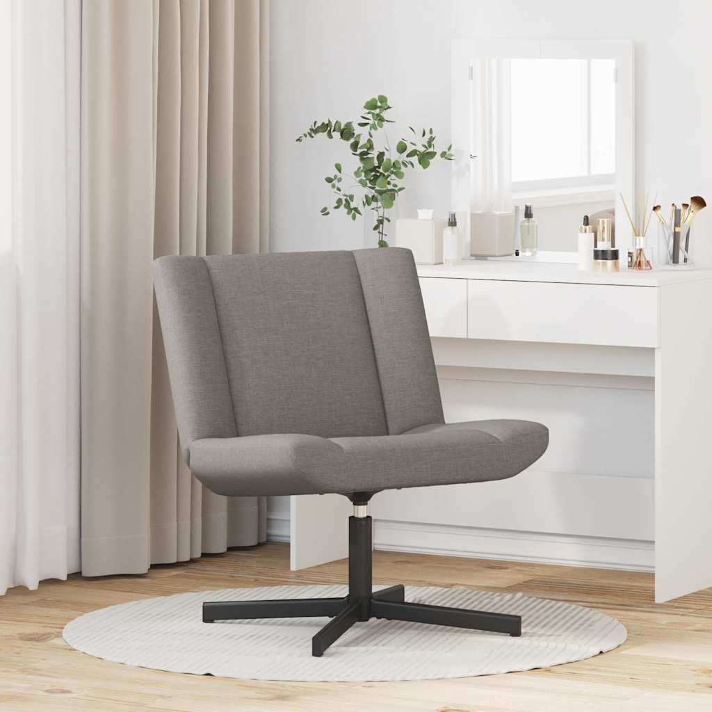 Chaise pivotante Taupe 63 x 75 x 76 cm tissu - XIOS