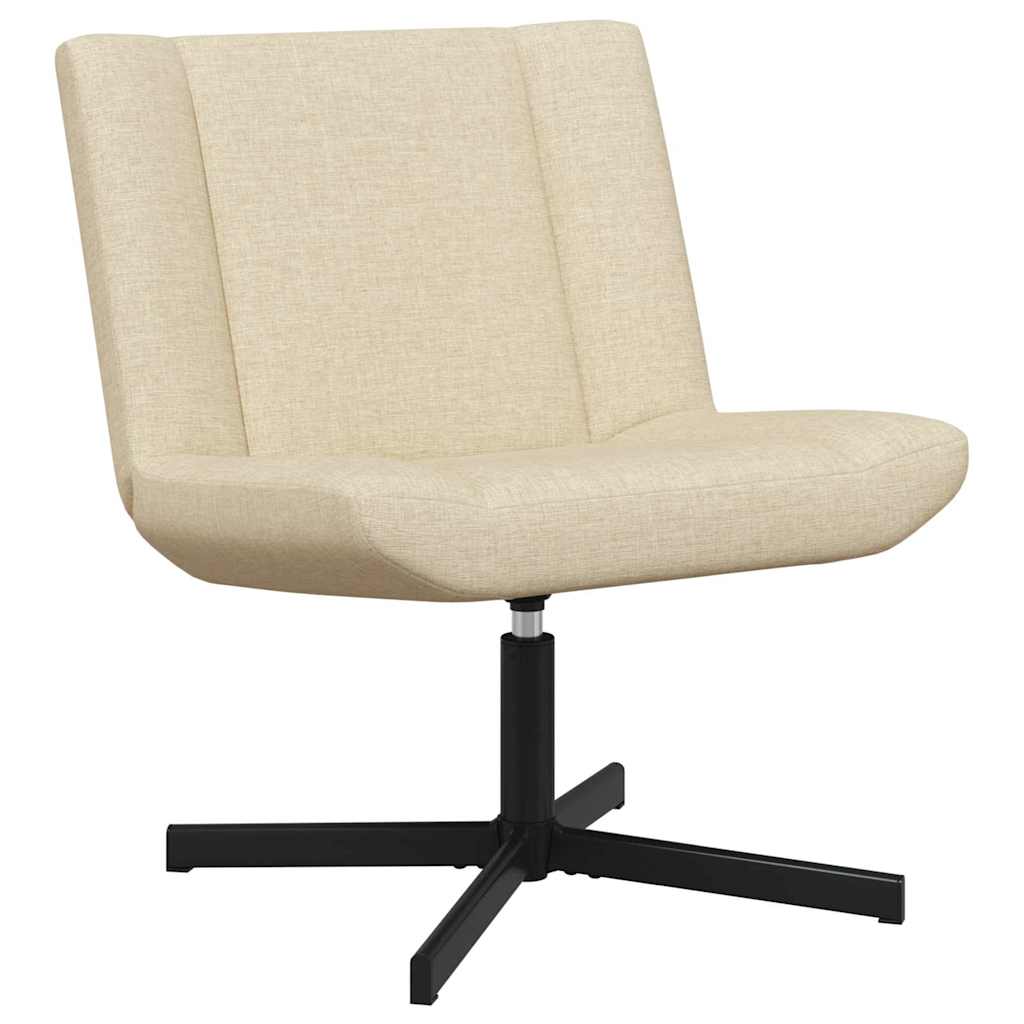 Chaise pivotante Crème 63 x 75 x 76 cm tissu - XIOS