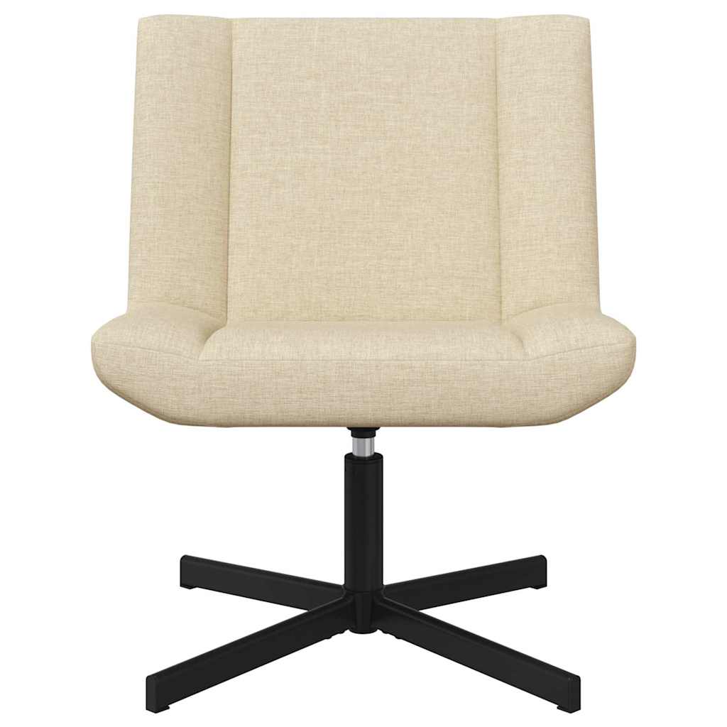 Chaise pivotante Crème 63 x 75 x 76 cm tissu - XIOS