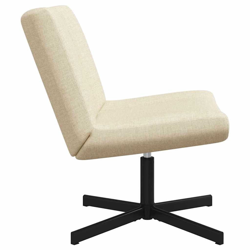 Chaise pivotante Crème 63 x 75 x 76 cm tissu - XIOS