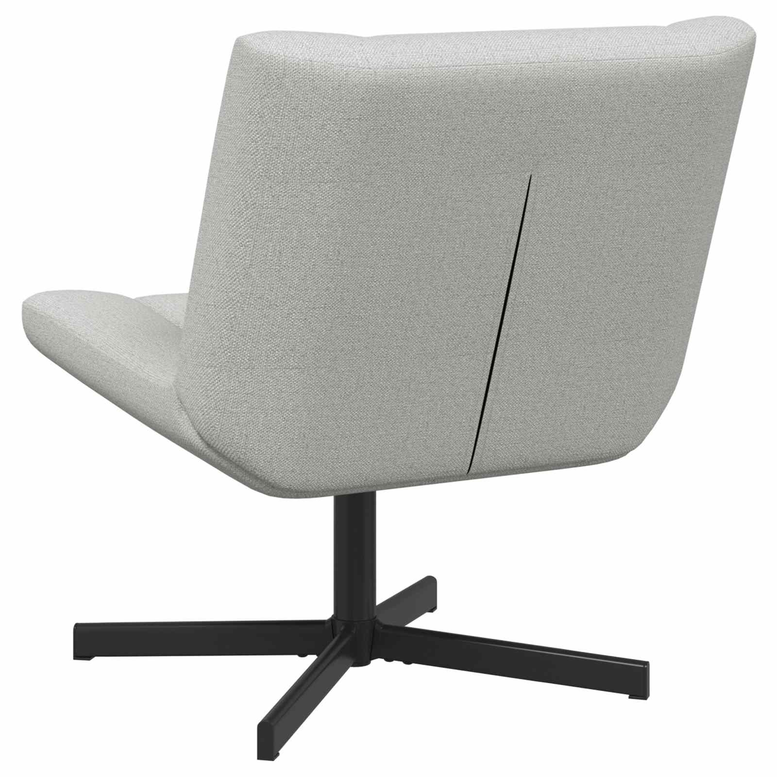 Chaise pivotante Gris nuage 63 x 75 x 76 cm tissu - XIOS