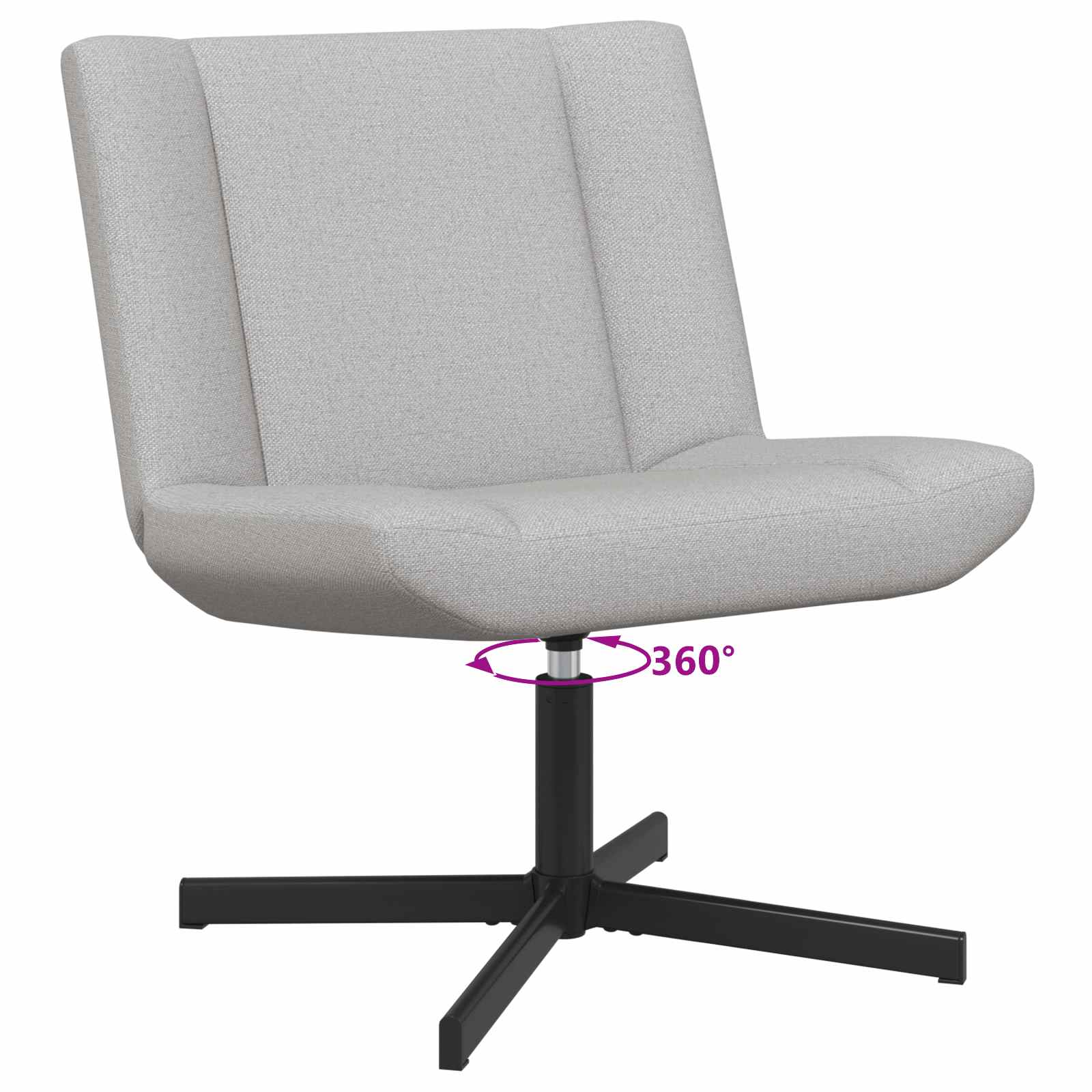 Chaise pivotante Gris nuage 63 x 75 x 76 cm tissu - XIOS