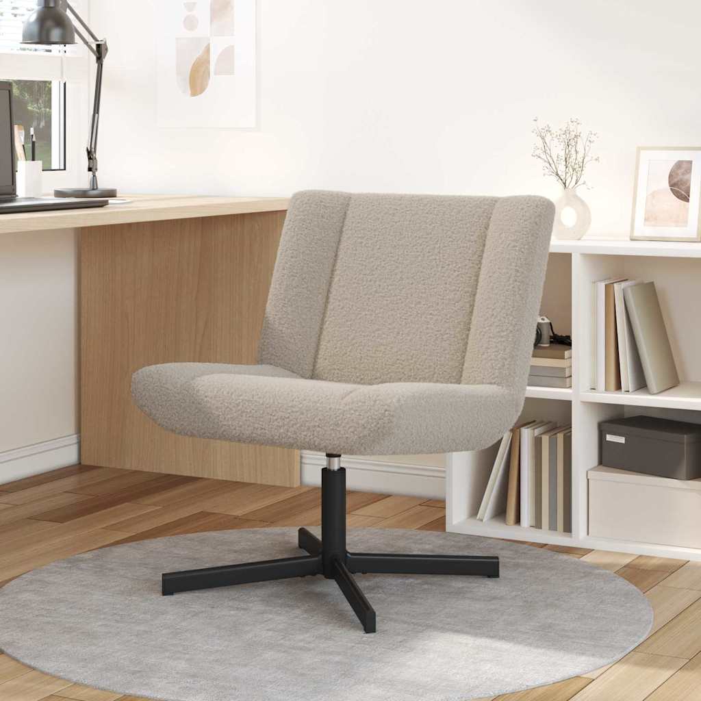Chaise pivotante Gris clair 63 x 75 x 76 cm Peau de mouton - XIOS
