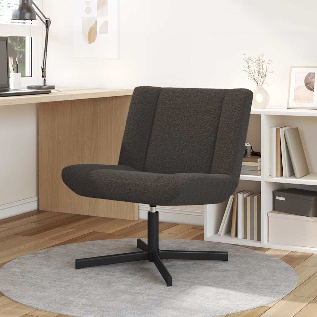 Chaise pivotante Gris foncé 63 x 75 x 76 cm Peau de mouton - XIOS