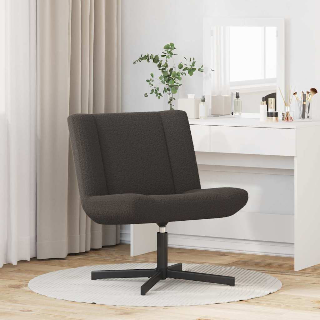 Chaise pivotante Gris foncé 63 x 75 x 76 cm Peau de mouton - XIOS