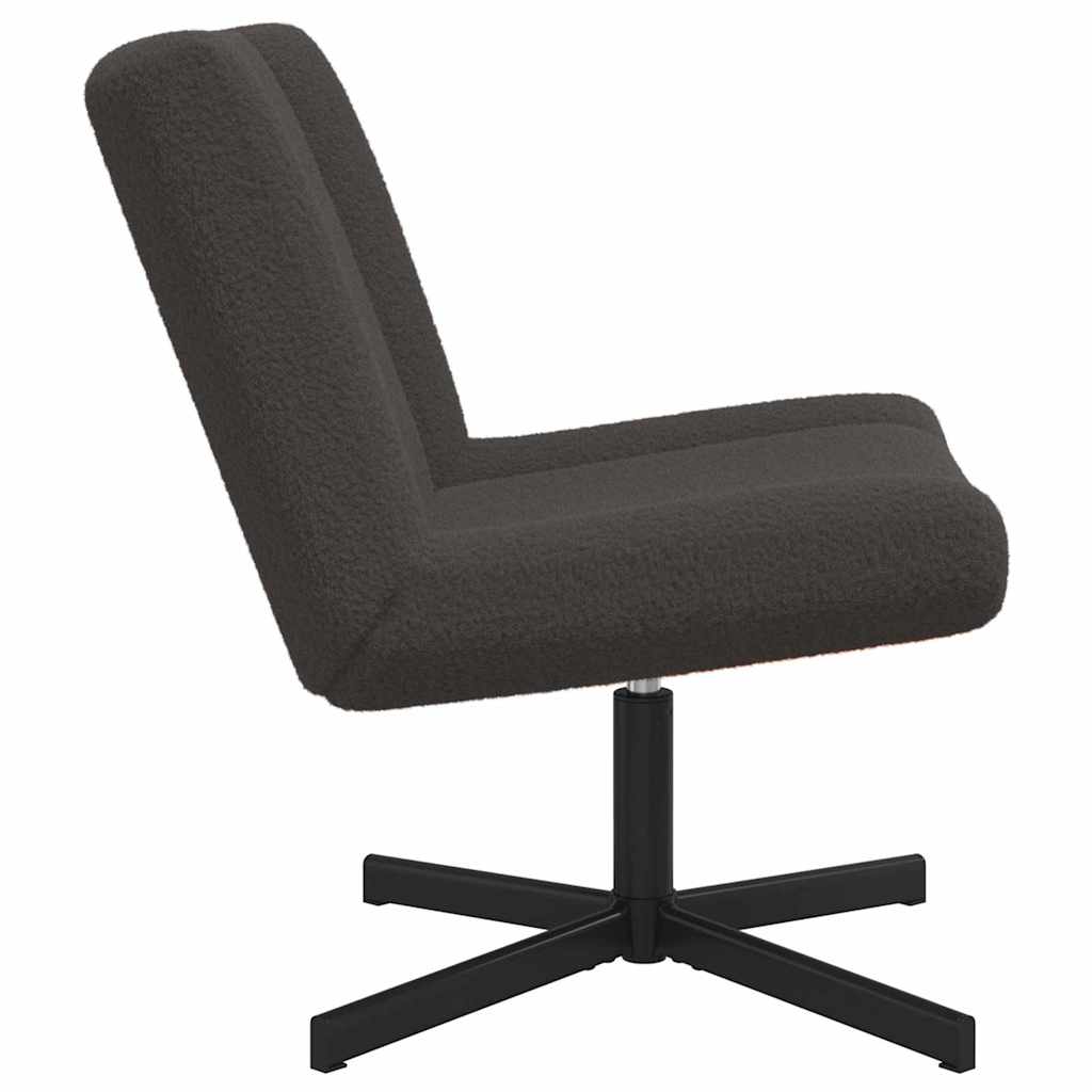 Chaise pivotante Gris foncé 63 x 75 x 76 cm Peau de mouton - XIOS