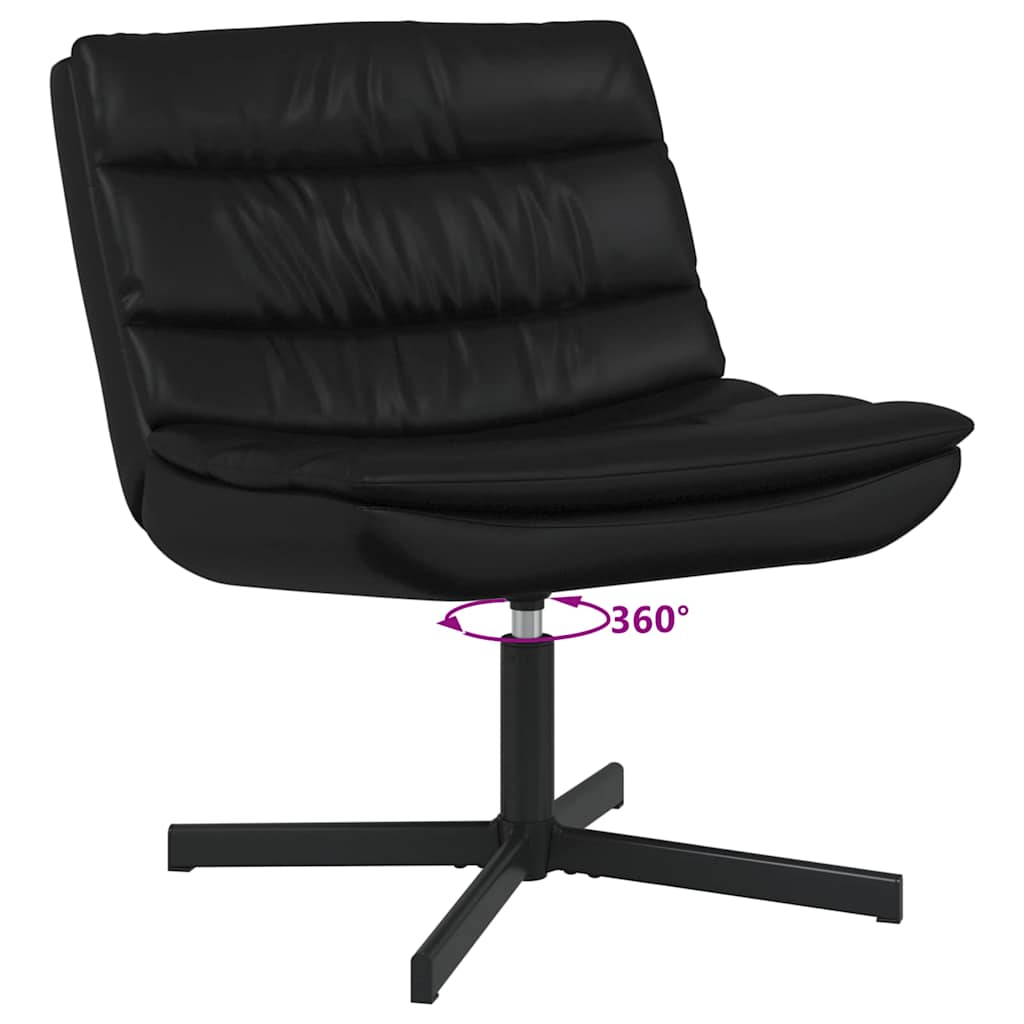 Chaise pivotante Noir 63 x 75 x 76 cm PU - XIOS