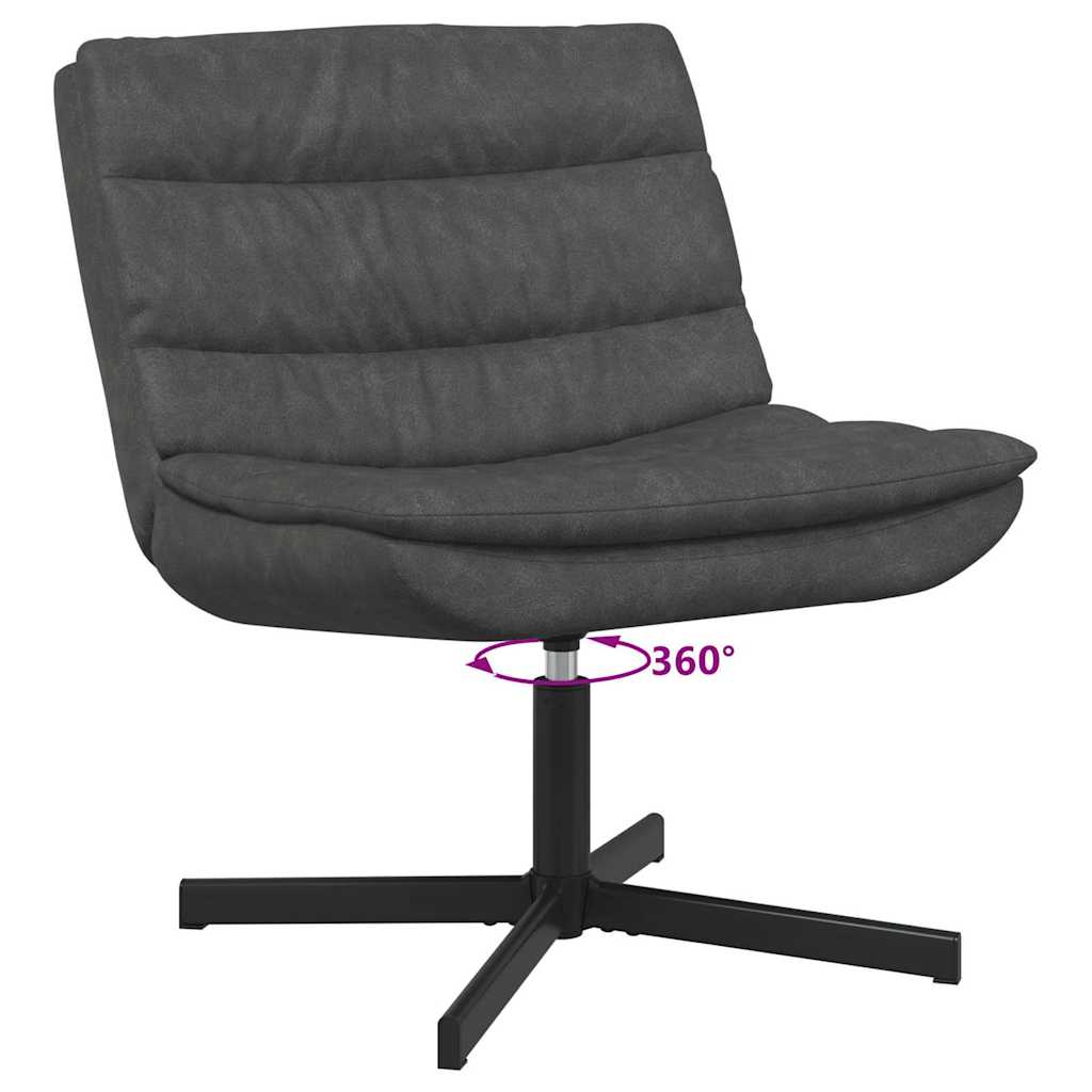 Chaise pivotante Noir 63 x 75 x 76 cm PU brillant - XIOS