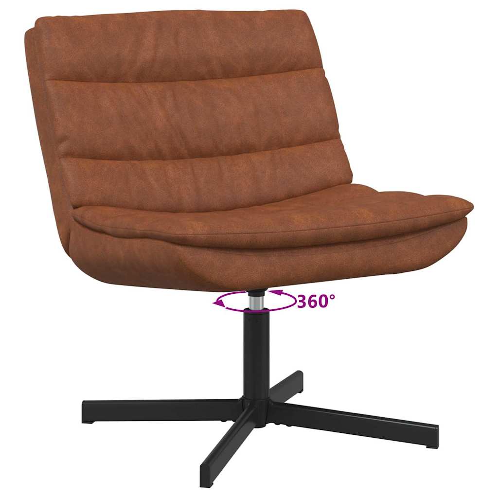 Chaise pivotante Marron 63 x 75 x 76 cm PU antique - XIOS