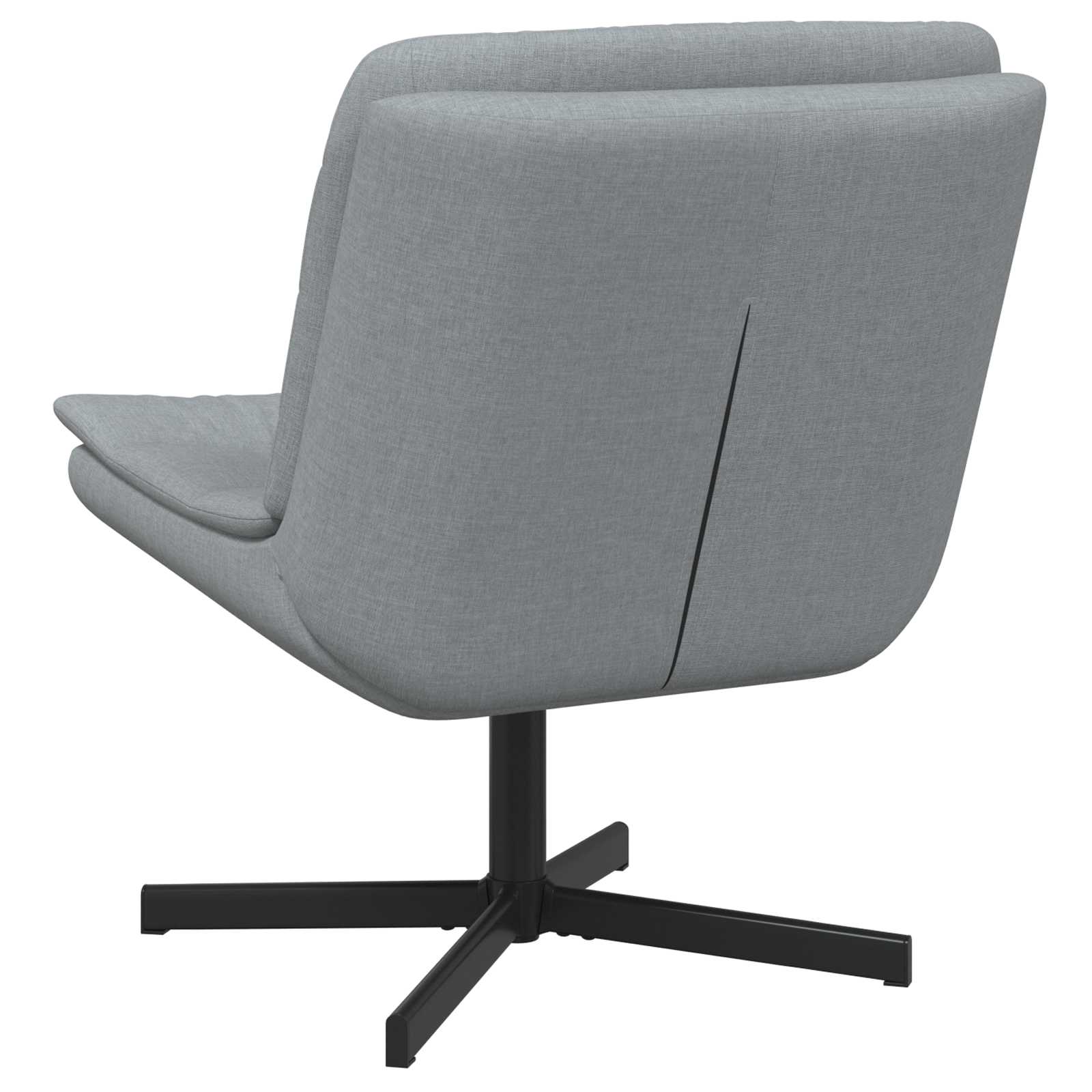 Chaise pivotante Gris clair 63 x 75 x 76 cm tissu - XIOS