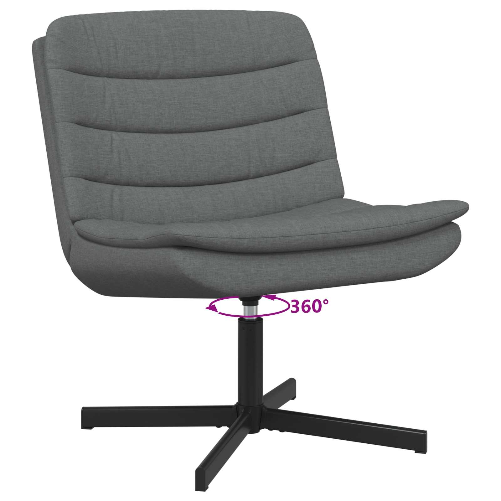 Chaise pivotante Gris foncé 63 x 75 x 76 cm tissu - XIOS