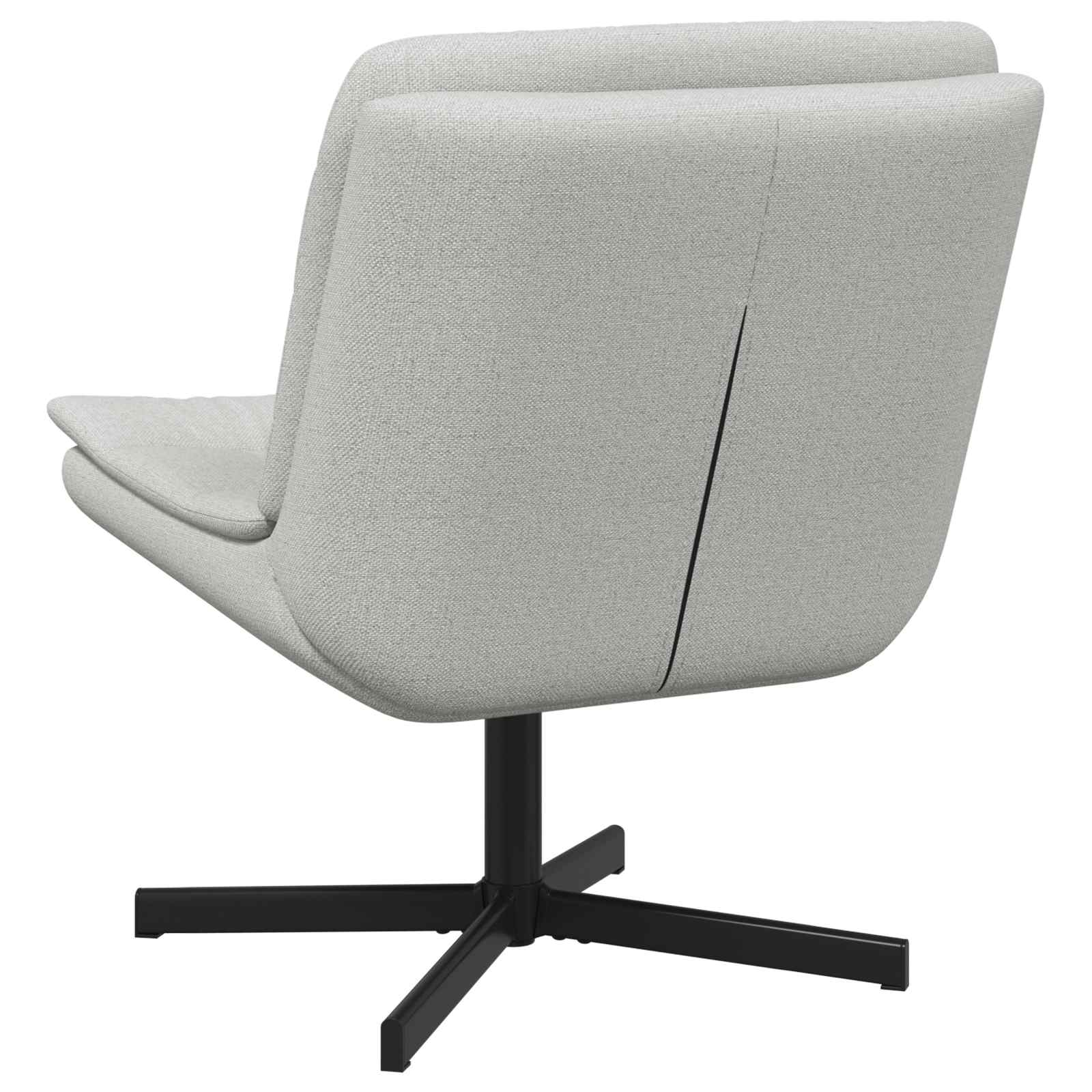 Chaise pivotante Gris nuage 63 x 75 x 76 cm tissu - XIOS