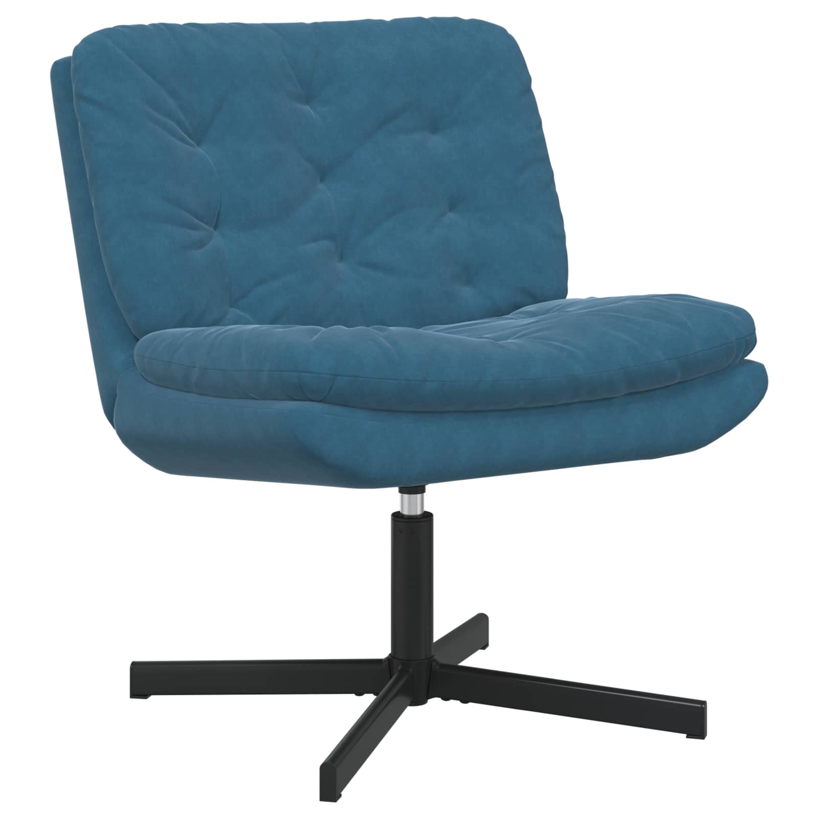 Fauteuil relaxant pivotant Bleu 63 x 75 x 76 cm Velours - XIOS