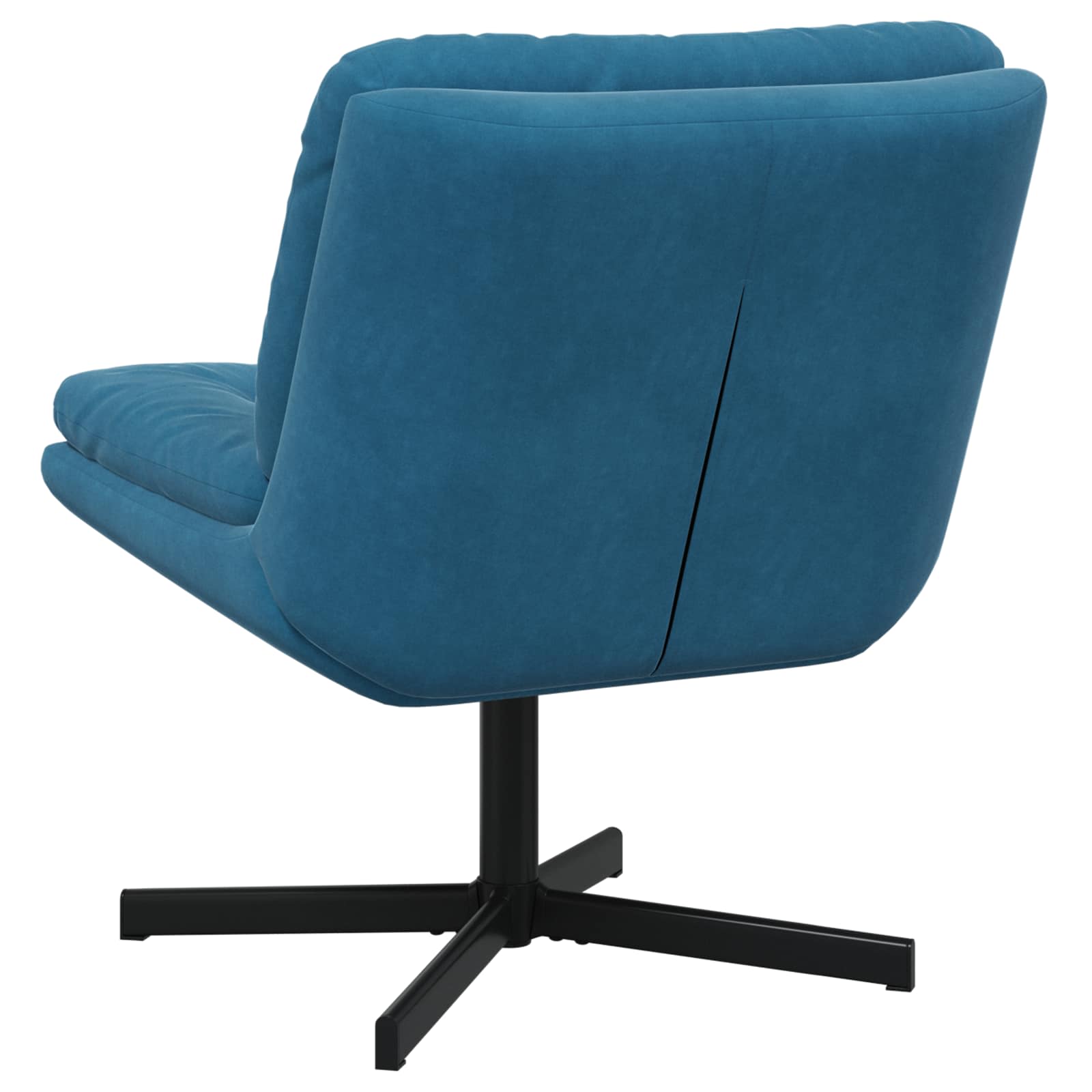Fauteuil relaxant pivotant Bleu 63 x 75 x 76 cm Velours - XIOS