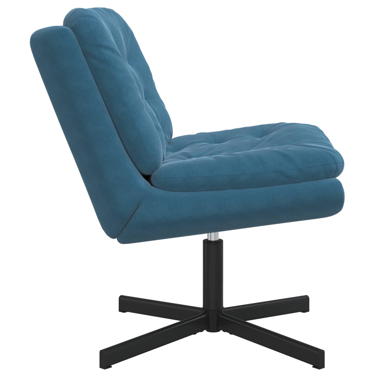 Fauteuil relaxant pivotant Bleu 63 x 75 x 76 cm Velours - XIOS
